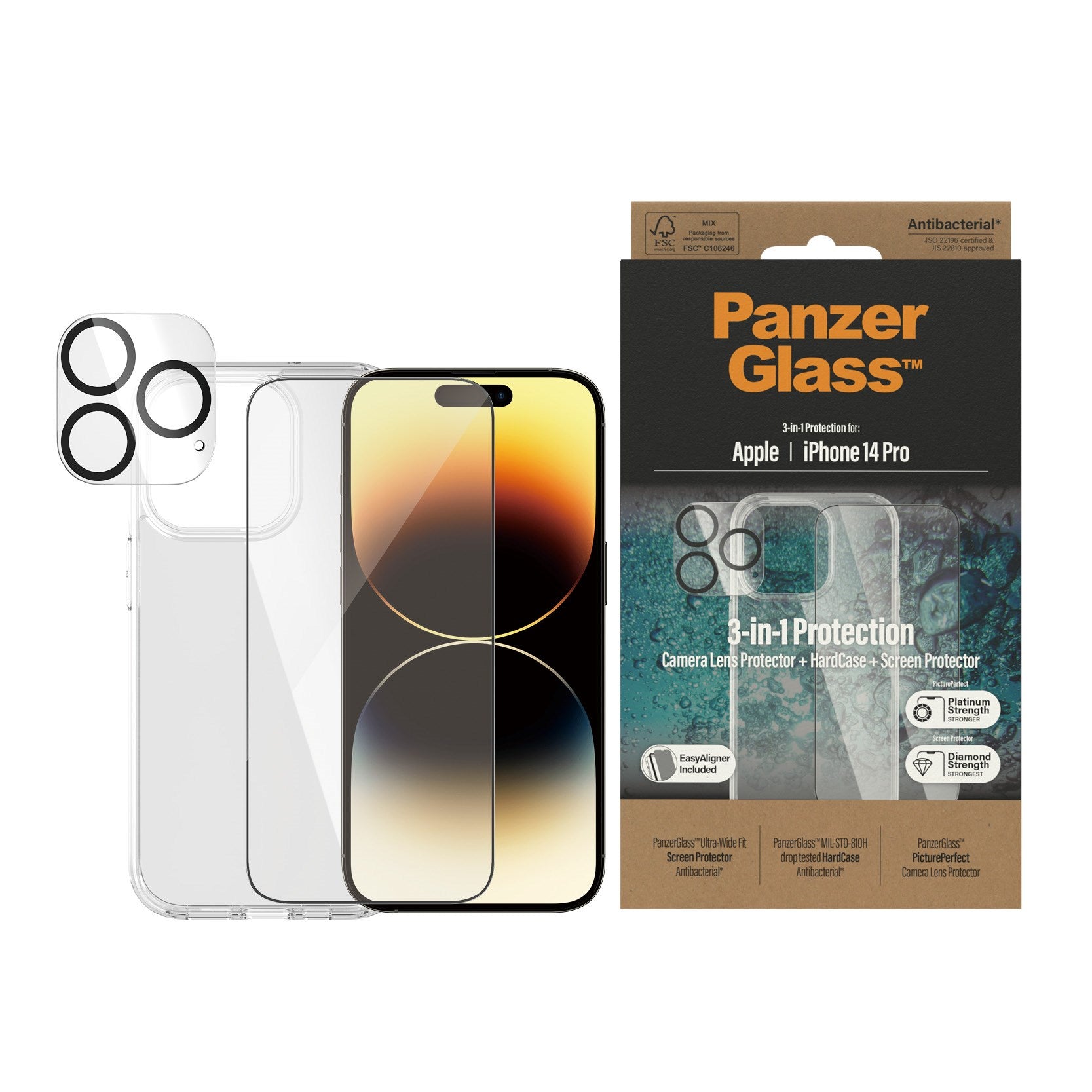 PanzerGlass® 3-in-1 Set  iPhone 14 Pro